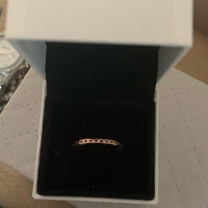 Rose gold heart pandora ring